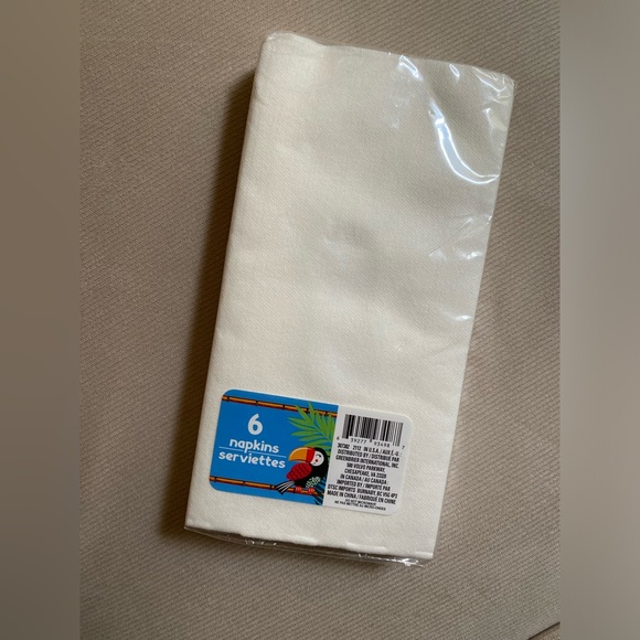 PACK OF 6 DISPOSABLE PAPER NAPKINS WITB EMBOSSED GOLD PINEAPPLE 🍍 NEW - Picture 5 of 5